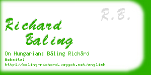 richard baling business card