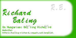 richard baling business card